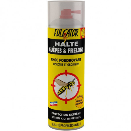 FULGATOR - Insecticide Halte Guêpes Frelons Et Nids - 500 ml Sonico.fr