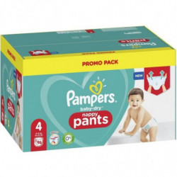 PAMPERS - Baby-Dry Nappy Pants Culottes taille 4 (9-15kg) - paquet de 96 couches Sonico.fr