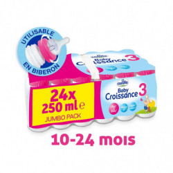 CANDIA - Baby Croissance Lait de suite 3 Liquide Dès 10 mois - pack de 24x250 ml Sonico.fr
