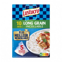 LUSTUCRU - Riz Étuve Long Grain incollable 10min - paquet de 5 sachets de 90 g Sonico.fr