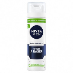NIVEA MEN - Peau Sensible Mousse à raser 0% alcool - 200 ml  Sonico.fr