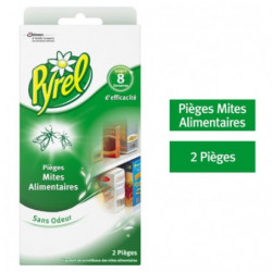 PYREL Pièges anti-mites alimentaires sans odeur - boite de 2 pièges Sonico.fr