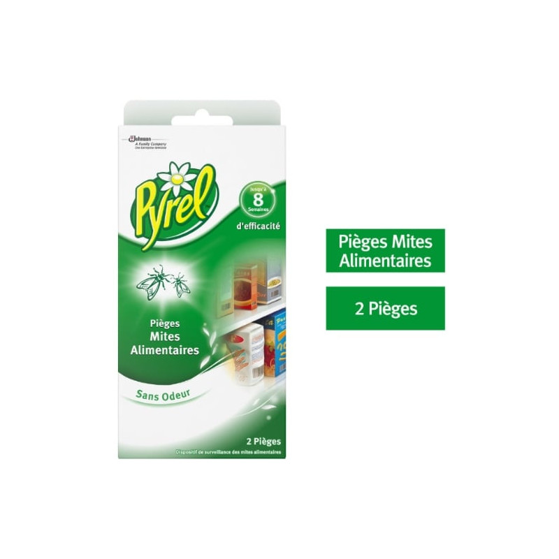 PYREL Pièges anti-mites alimentaires sans odeur - boite de 2 pièges Sonico.fr