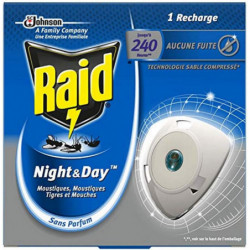 RAID - Recharge Pour Diffuseur Électrique Night et Day - paquet de 1 recharge Sonico.fr