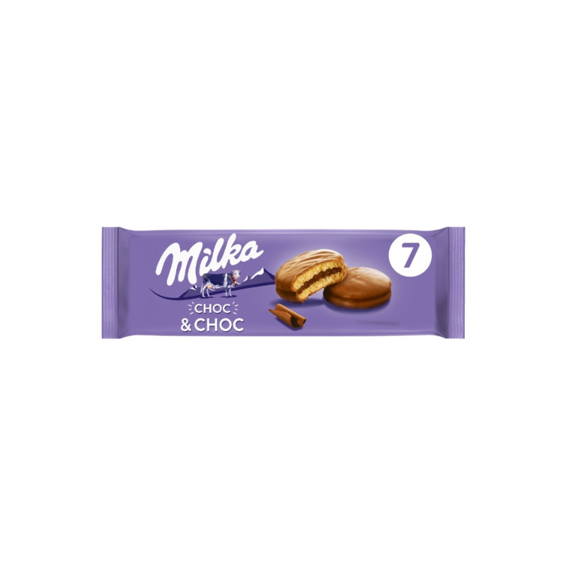 MILKA - Choc Et Choc Gâteaux fourrés au chocolat - 175 g Sonico.fr