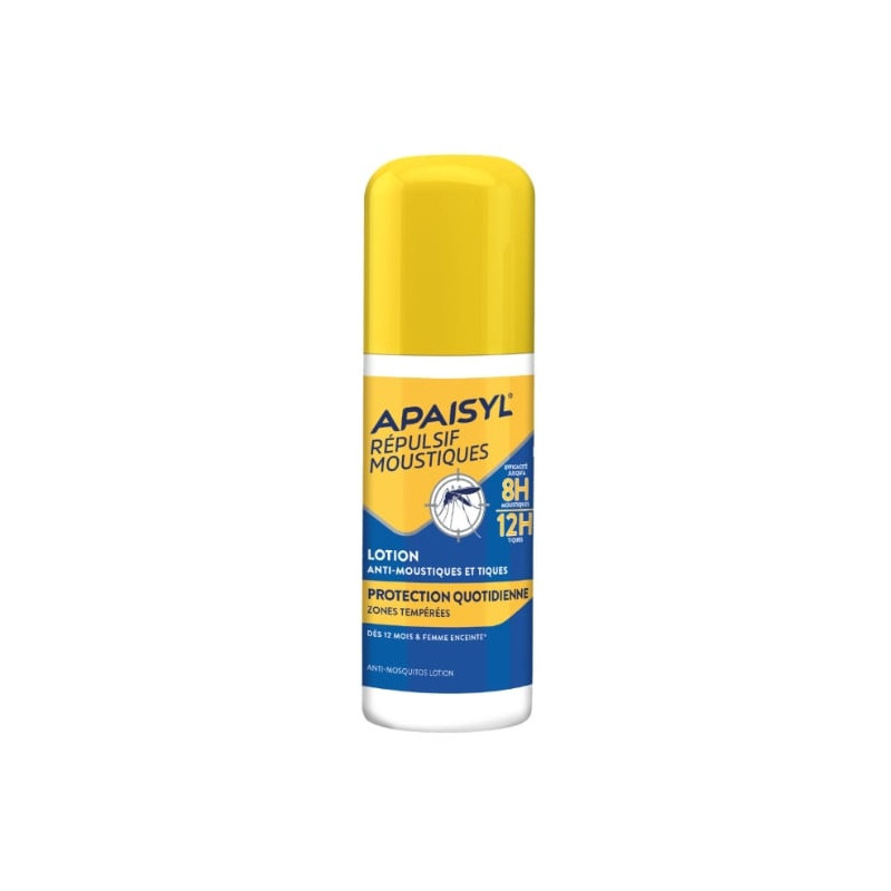 APAISYL - Anti-Moustiques Répulsif Lotion Protection Quotidienne - spray de 90 ml Sonico.fr