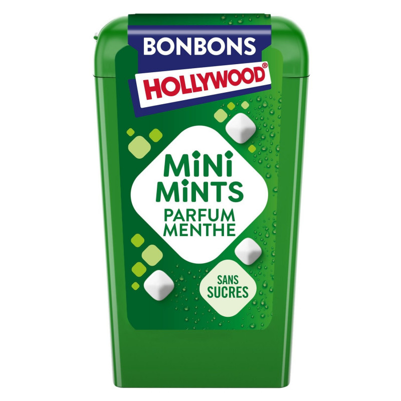 HOLLYWOOD - Mini Mints Pastilles à la Menthe sans sucres - boîte de 12,5 g Sonico.fr