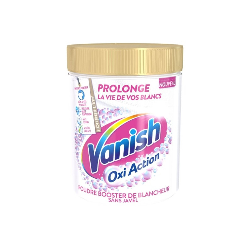 VANISH - Blanc Oxi Action Gold Détachant Textile Linge Blanc - boite de 470 g Sonico.fr