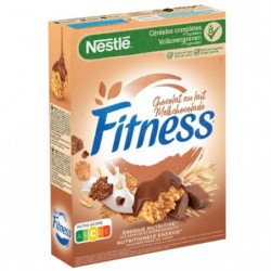 FITNESS - Céréales chocolat Lait - Pétales de blé complet - boite de 375 g Sonico.fr