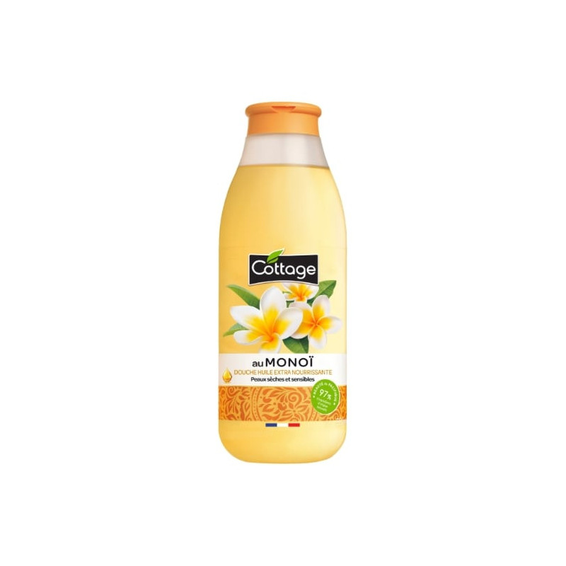 COTTAGE - Huile de douche Extra Nourrissante Monoï - flacon de 560 ml Sonico.fr