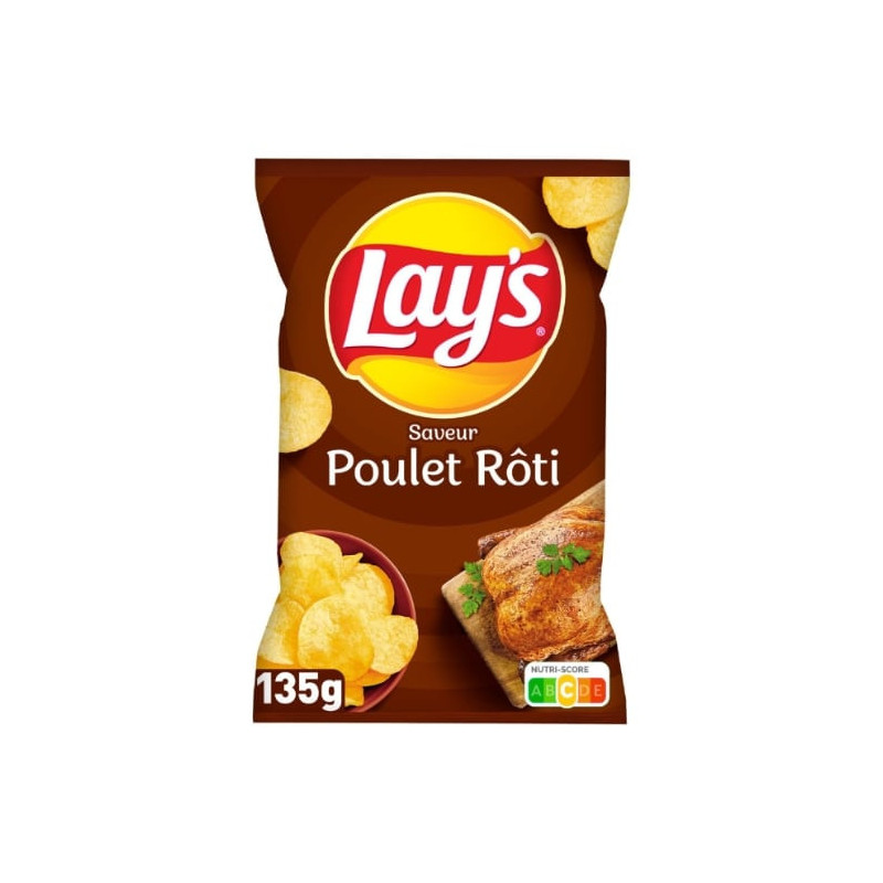 LAY'S - Chips saveur Poulet rôti - sachet de 135 g Sonico.fr