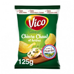 VICO - Chips Chèvre Chaud Et Herbes - paquet de 125 g Sonico.fr