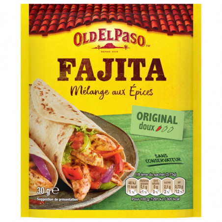 OLD EL PASO - Epices pour Fajitas Doux - sachet de 30 g Sonico.fr
