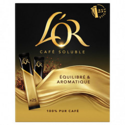 L'OR - Café Soluble en Sticks - boite de 25 sticks Sonico.fr