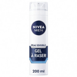 NIVEA MEN - Peau Sensible Gel à raser 0% alcool - bombe de 200 ml Sonico.fr