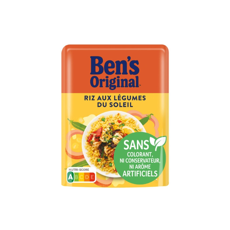 BEN'S ORIGINAL - Riz Micro Ondable Aux Légumes Du Soleil - sachet de 250 g Sonico.fr