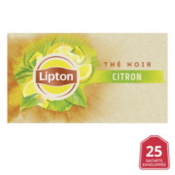 LIPTON - Thé noir aromatisé citron - boite de 25 Sachets Sonico.fr