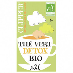 CLIPPER - Thé vert Détox Bio Fleur de Sureau Fenouil et Agrumes - boite de 20 Sachets Sonico.fr