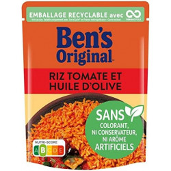 BEN'S ORIGINAL - Riz Micro Ondable A La Tomate Et A L'Huile D'Olive - sachet de 250 g Sonico.fr