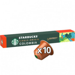 STARBUCKS - Colombia intensité 7 Café Compatible Nespresso - paquet de 10 capsules Sonico.fr