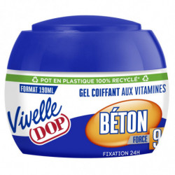VIVELLE DOP - Gel Coiffant Fixation Béton force 9 - pot de 190 ml Sonico.fr