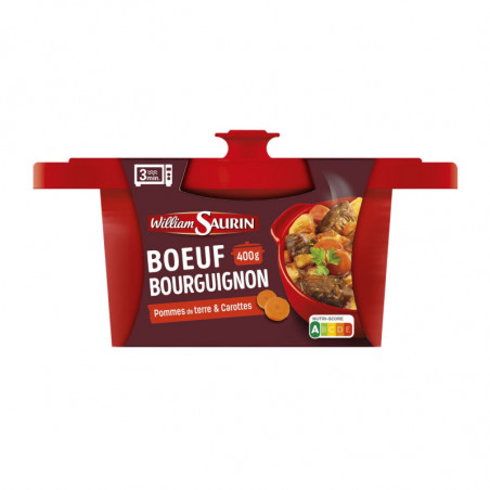 WILLIAM SAURIN - Boeuf Bourguignon Plat cuisiné - Cocotte de 400 g Sonico.fr