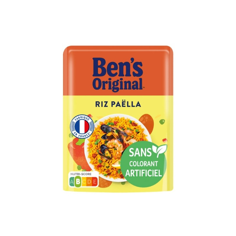 BEN'S ORIGINAL - Riz micro-ondes express façon Paella - sachet de 250 g Sonico.fr
