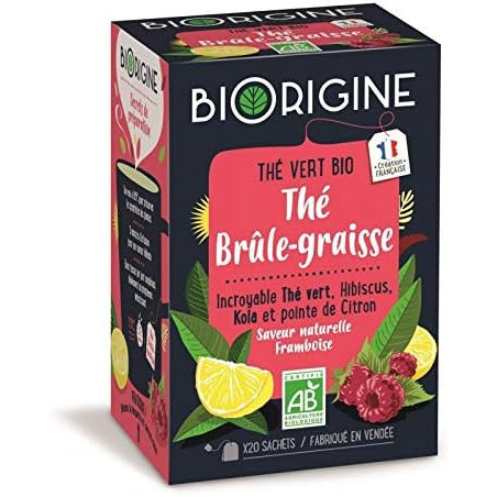 BIORIGINE - Thé vert Brûle Graisse - boite de 20 sachets Sonico.fr