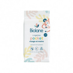 BIOLANE - Pocket Lingettes visage et main - paquet de 20 lingettes Sonico.fr