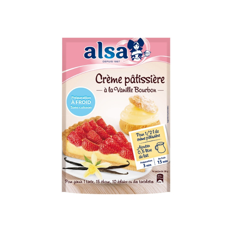 ALSA - Préparation Crème Patissière À Froid - paquet de 125 g Sonico.fr