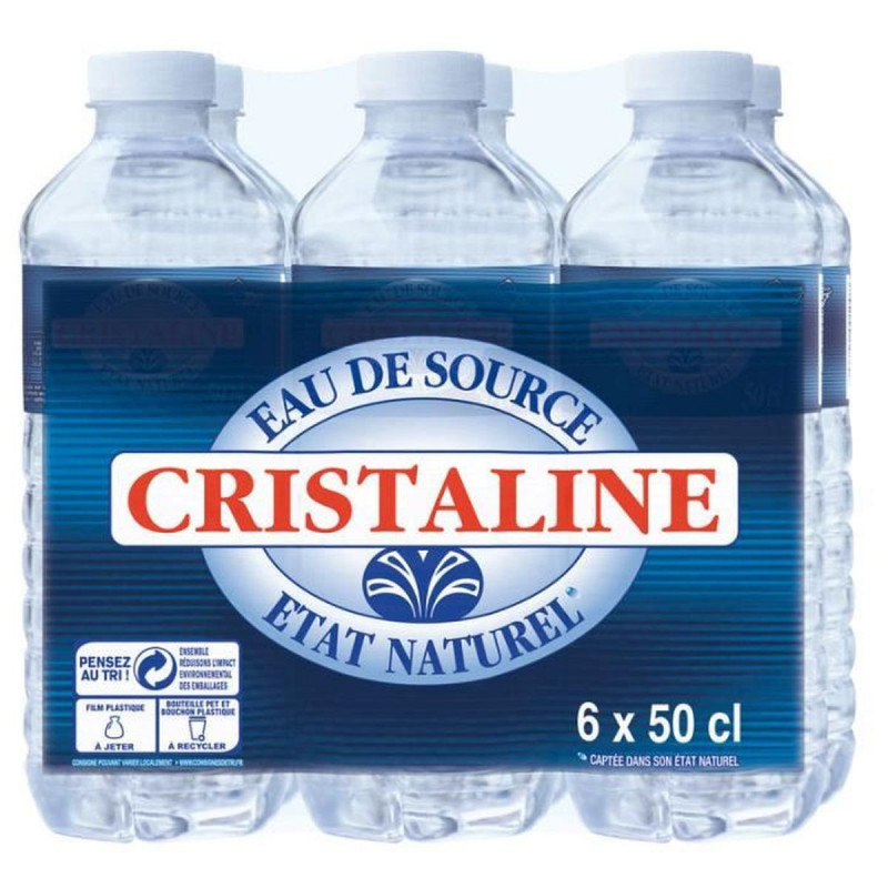 CRISTALINE - Eau de source plate - 6 x 50 cl Sonico.fr