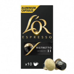 L'OR - Ristretto Intensité 11 - paquet de 10 capsules de café compatibles Nespresso Sonico.fr