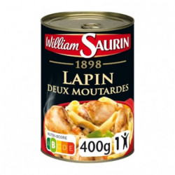WILLIAM SAURIN - Lapin aux 2 moutardes - boite de 400 g Sonico.fr