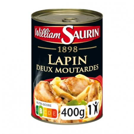 WILLIAM SAURIN - Lapin aux 2 moutardes - boite de 400 g Sonico.fr