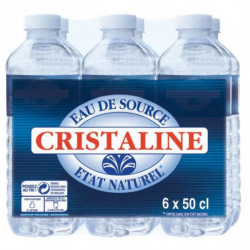 CRISTALINE - Eau de source plate - 6 x 50 cl Sonico.fr