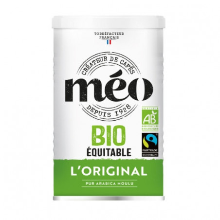 MEO - Original Café pur Arabica moulu Bio - boite métal de 250 g Sonico.fr