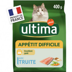 ULTIMA - Appétit difficile Truite - Croquettes pour chat - sachet de 400 g Sonico.fr