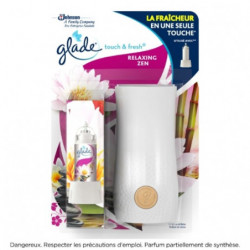 GLADE - Diffuseur Désodorisant Touch Fresh Relaxing zen - Diffuseur + recharge de 10 ml Sonico.fr
