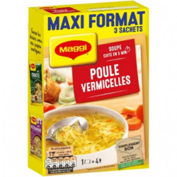 MAGGI - Soupe De Poule Vermicelles - Pack de 3 sachets de 59 g Sonico.fr
