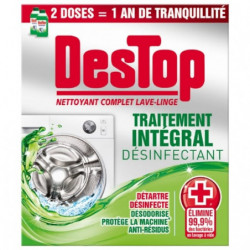 DESTOP - Traitement Intégral Désinfectant Pour Lave-Linge - paquet de 2 flacons de 250 ml Sonico.fr
