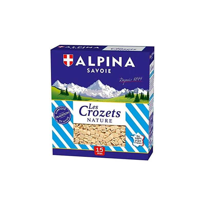 ALPINA SAVOIE - Pâtes les Crozets Nature - boite de 400 g Sonico.fr
