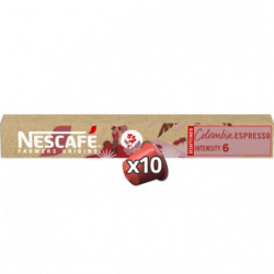 NESCAFE - Farmers Origins Colombia Décaféiné Compatible Nespresso - boite de 10 capsules Sonico.fr