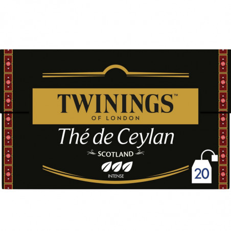 TWININGS - Thé noir de Ceylan Scotland - boite de 20 sachets Sonico.fr