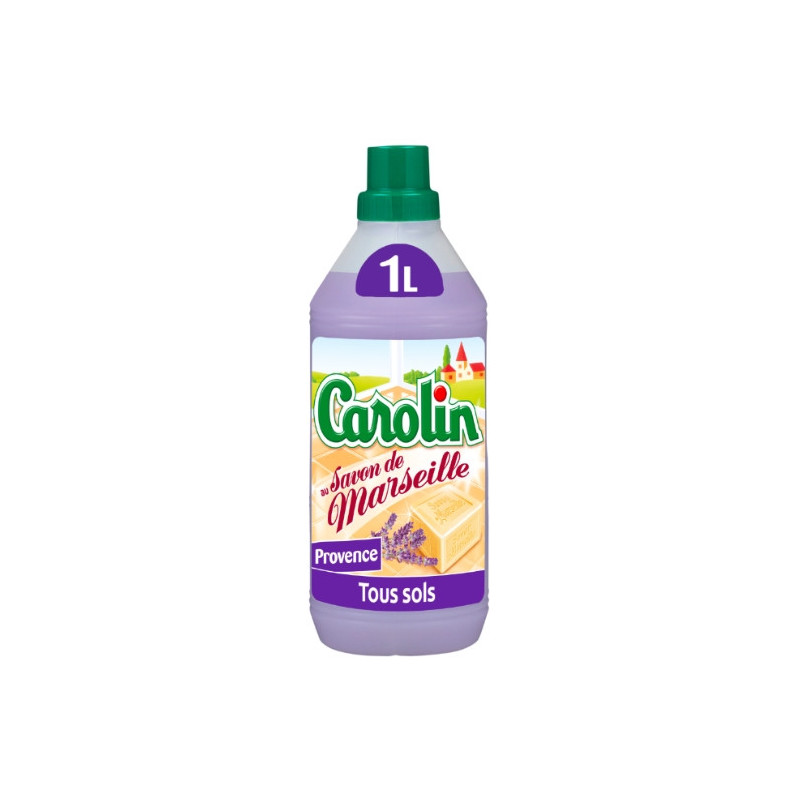 CAROLIN - Nettoyant ménager Savon de Marseille fraîcheur Provence - flacon de 1 l Sonico.fr