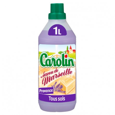 CAROLIN - Nettoyant ménager Savon de Marseille fraîcheur Provence - flacon de 1 l Sonico.fr