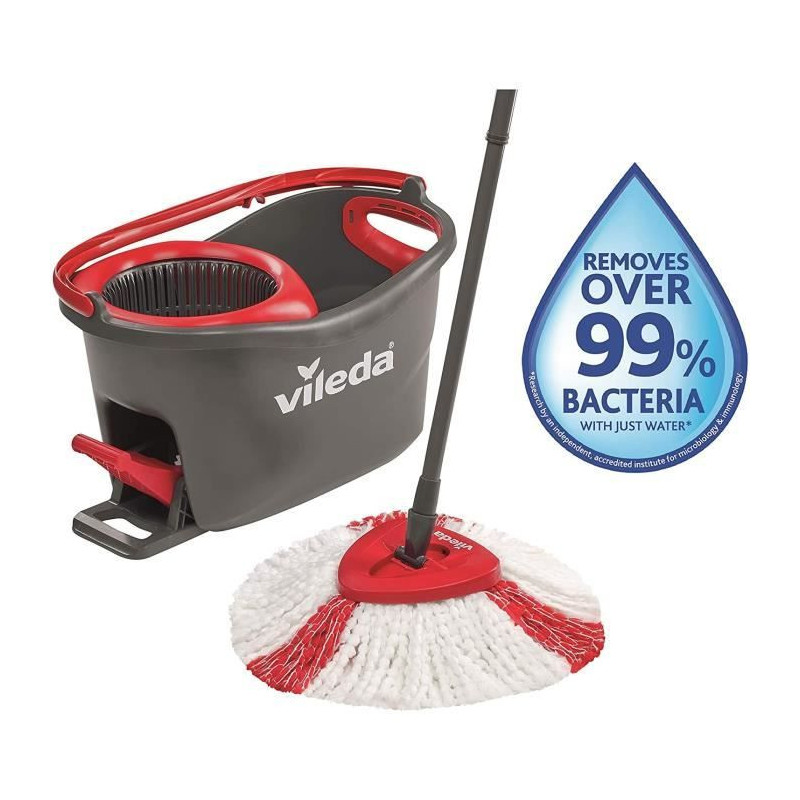 VILEDA - Easy Wring Clean Turbo balai à frange + seau à pédale Sonico.fr