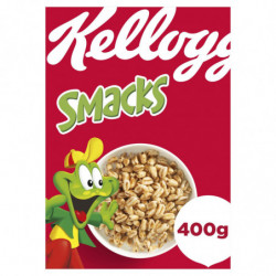KELLOGG'S - Céréales Smacks Grains de blé soufflés caramélisé - boîte de 400 g Sonico.fr