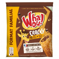 WHAOU! - Crêpes chocolat Cracky et billes de céréales - paquet de 15 crêpes de 32 g Sonico.fr