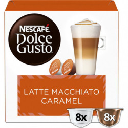 NESCAFE - Dolce Gusto LATTE MACCHIATO Caramel - 168.8 g  - paquet de 16 dosettes Sonico.fr