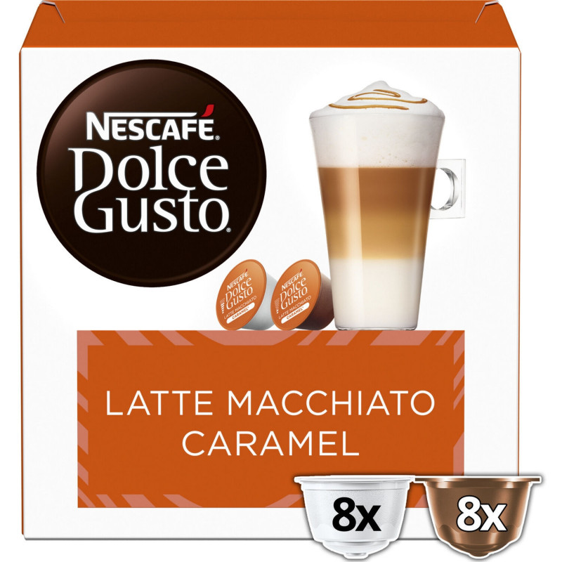 NESCAFE - Dolce Gusto LATTE MACCHIATO Caramel - 168.8 g  - paquet de 16 dosettes Sonico.fr
